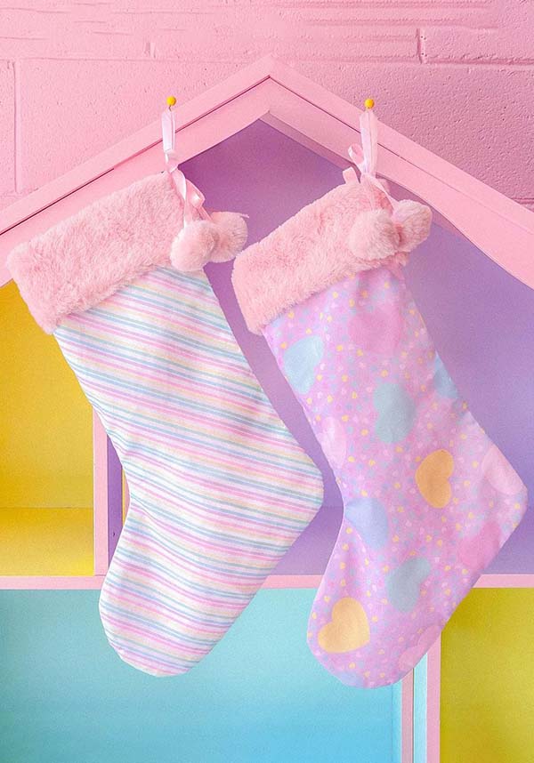 Pastel Candy Cane | HOLIDAY STOCKING*