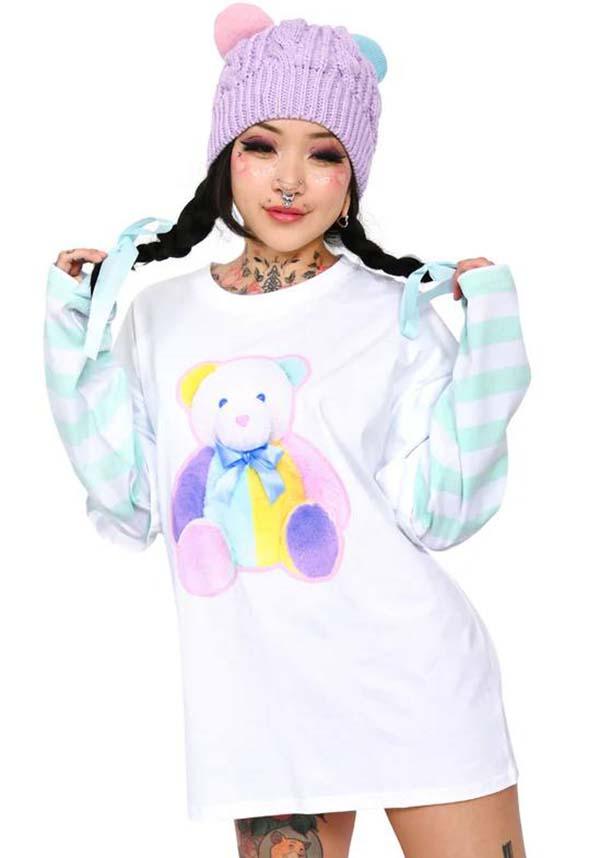 My Violet Pastel Patches Bear Layered Tshirt Buy Online Australia