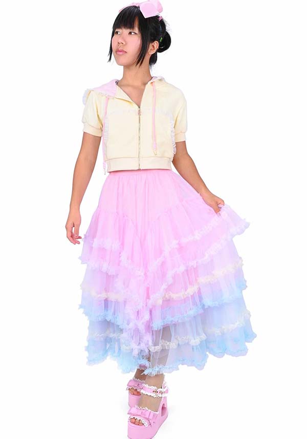 Rainbow Ruffle | MAXI SKIRT