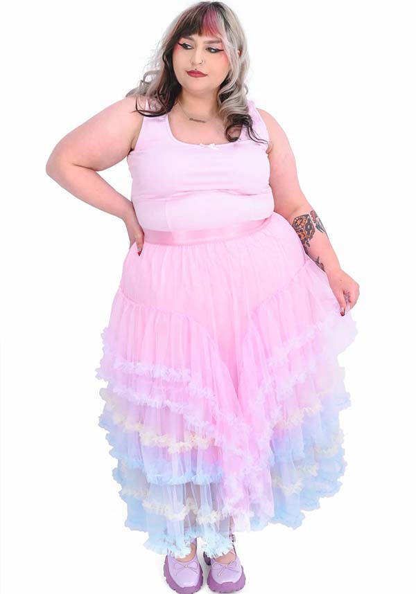 Rainbow Ruffle | MAXI SKIRT