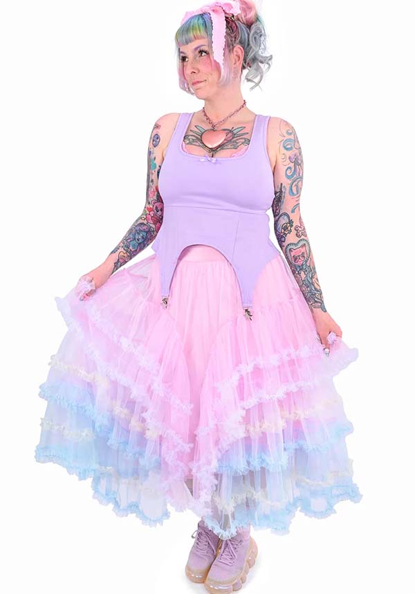 Rainbow Ruffle | MAXI SKIRT