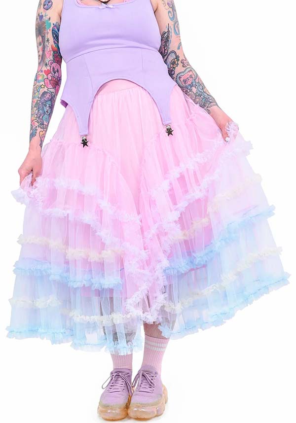 Rainbow Ruffle | MAXI SKIRT