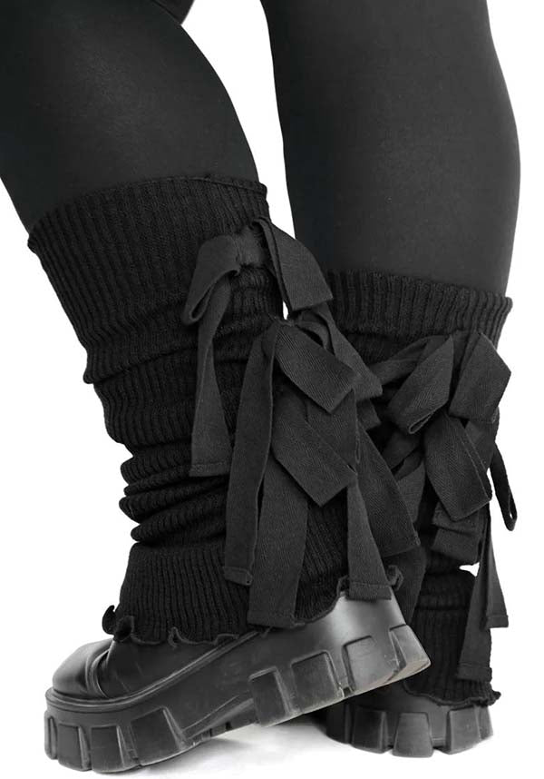 Sugar Ribbon [Black] | LEG WARMERS
