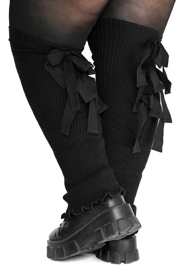 Sugar Ribbon [Black] | LEG WARMERS