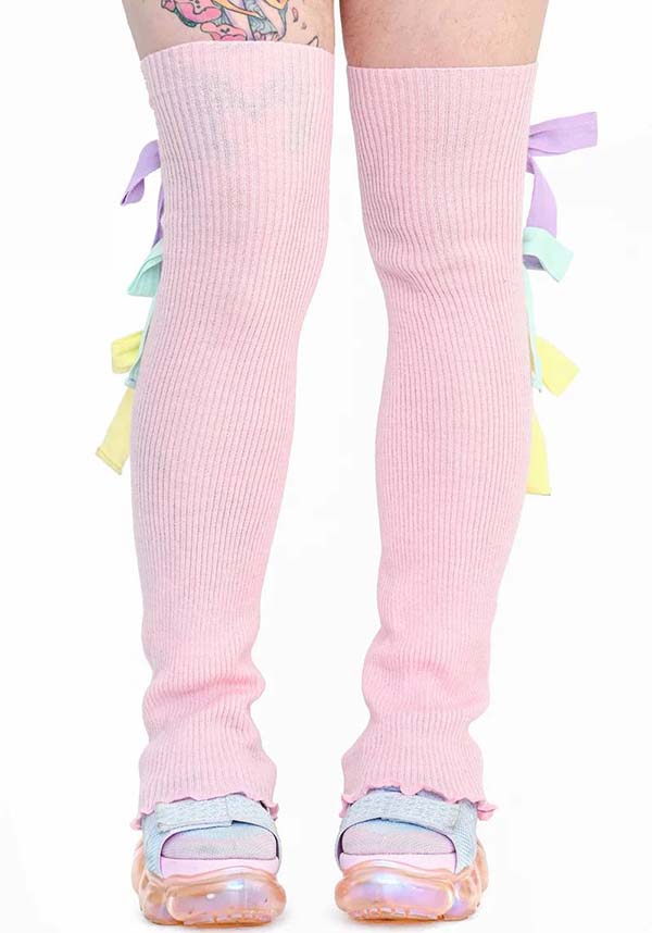 Sugar Ribbon [Pink] | LEG WARMERS*