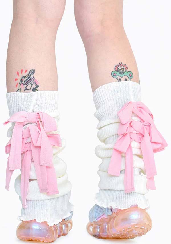 Sugar Ribbon [White] | LEG WARMERS
