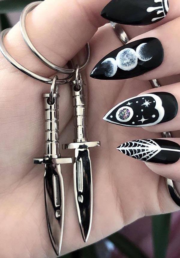 Bolline | HOOP EARRINGS - Beserk - accessories, all, christmas gifts, clickfrenzy15-2023, discountapp, earrings, fp, gift, gift idea, gift ideas, gifts, googleshopping, goth, gothic, gothic accessories, gothic gifts, hoop earrings, jan23, jewellery, jewelry, knife, ladies accessories, mens, mens accessories, mens valentines gifts, mothers day, mothersday, mothersdayindulge, MYSD458, R100123, silver, valentines gifts