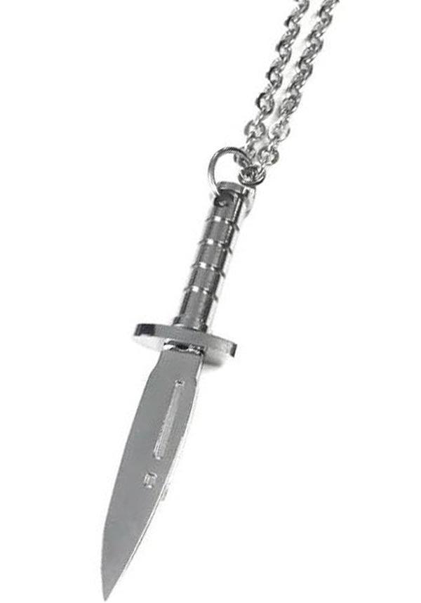 Bolline Knife | NECKLACE - Beserk - accessories, all, christmas gift, christmas gifts, clickfrenzy15-2023, dec22, discountapp, fp, gift, gift idea, gift ideas, gifts, googleshopping, goth, gothic, gothic accessories, gothic gifts, jewellery, jewelry, knife, ladies accessories, mens, mens accessories, mens valentines gifts, mothers day, mothersday, MYSD453, necklace, pendant, R031222, silver, valentines gifts