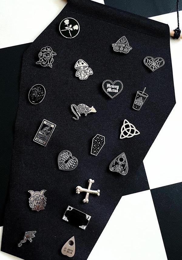Coffin | PIN FLAG - Beserk - all, black, christmas gift, christmas gifts, clickfrenzy15-2023, coffin, coffin shape, dec22, decor, decoration, discountapp, fp, gift, gift idea, gift ideas, gifts, googleshopping, goth, goth homeware, goth homewares, gothic, gothic gifts, gothic homeware, gothic homewares, hanging, home, homeware, homewares, MYSD453, R031222