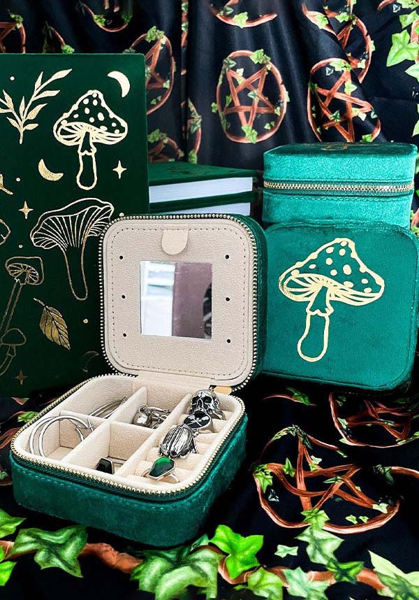 Green Witch Mushroom | TRAVEL JEWELLERY BOX