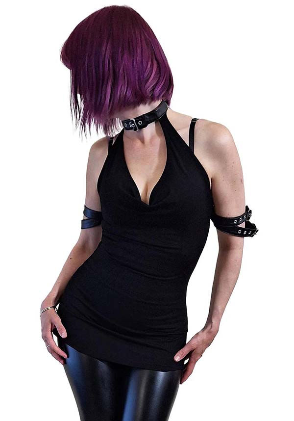 Aphrodite Plunge Cowl Neck | TOP