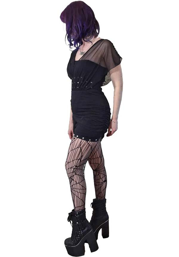 Venus Wrapped Mesh | MINI DRESS