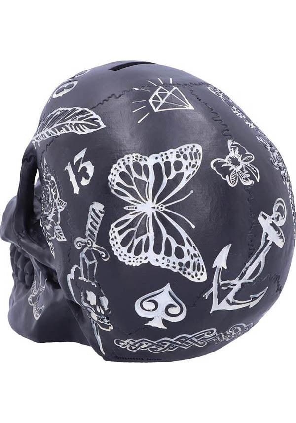 Tattoo Fund [Black] | SKULL - Beserk - all, black, clickfrenzy15-2023, discountapp, fp, gift, gift idea, gift ideas, gifts, gothic gifts, gothic homeware, gothic homewares, home, homeware, homewares, jul22, mens gifts, money, money bank, money box, NN4000036001, R120722, skull, skulls, tattoo