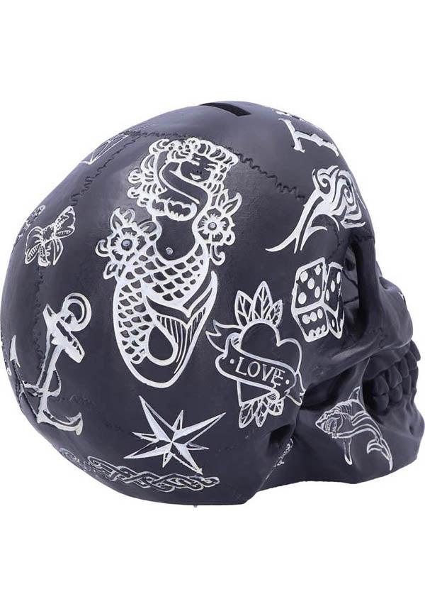 Tattoo Fund [Black] | SKULL - Beserk - all, black, clickfrenzy15-2023, discountapp, fp, gift, gift idea, gift ideas, gifts, gothic gifts, gothic homeware, gothic homewares, home, homeware, homewares, jul22, mens gifts, money, money bank, money box, NN4000036001, R120722, skull, skulls, tattoo