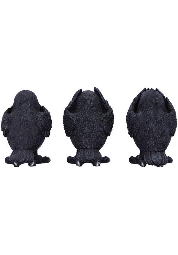Three Wise Ravens | FIGURINE - Beserk - all, animal, animals, bird, birds, black, christmas gift, christmas gifts, clickfrenzy15-2023, crow, cute, cute animals, dec22, discountapp, figure, figures, figurine, figurines, fp, gift, gift idea, gift ideas, gifts, googleshopping, goth homeware, goth homewares, gothic gifts, gothic homeware, gothic homewares, halloween, halloween homeware, halloween homewares, home, homeware, homewares, housewarming, nemesis now, NNSH042765, r061222, raven, statue