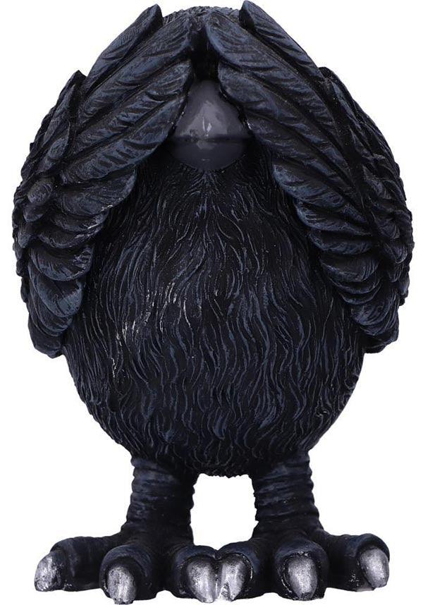 Three Wise Ravens | FIGURINE - Beserk - all, animal, animals, bird, birds, black, christmas gift, christmas gifts, clickfrenzy15-2023, crow, cute, cute animals, dec22, discountapp, figure, figures, figurine, figurines, fp, gift, gift idea, gift ideas, gifts, googleshopping, goth homeware, goth homewares, gothic gifts, gothic homeware, gothic homewares, halloween, halloween homeware, halloween homewares, home, homeware, homewares, housewarming, nemesis now, NNSH042765, r061222, raven, statue