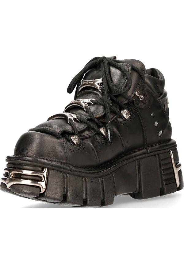 M-106-S1 | PLATFORM SNEAKERS [PREORDER] - Beserk - all, black, clickfrenzy15-2023, discountapp, fp, goth, gothic, labelpreorder, leather, men, mens shoes, new rock, nov21, nrpo, platform, platforms, platforms [preorder], preorder, shoe, shoes, sneaker, sneakers, trainers