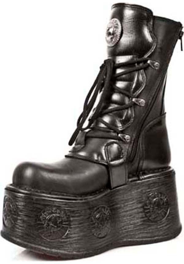 M-1473-S3 | PLATFORM BOOTS [PREORDER] - Beserk - all, black, boot, boots, boots [preorder], clickfrenzy15-2023, discountapp, fp, goth, gothic, labelpreorder, leather, long boots, new rock, nov21, nrpo, platform, platform boots, platforms, platforms [preorder], preorder, shoe, shoes, unisex