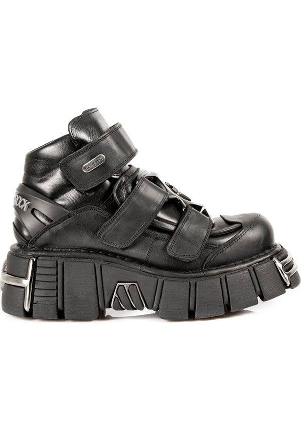 M-285-S1 | PLATFORM SNEAKERS [PREORDER] - Beserk - all, black, clickfrenzy15-2023, dec21, discountapp, fp, goth, gothic, labelpreorder, leather, men, mens shoes, new rock, nrpo, platform, platforms, platforms [preorder], preorder, shoe, shoes, sneakers, trainers