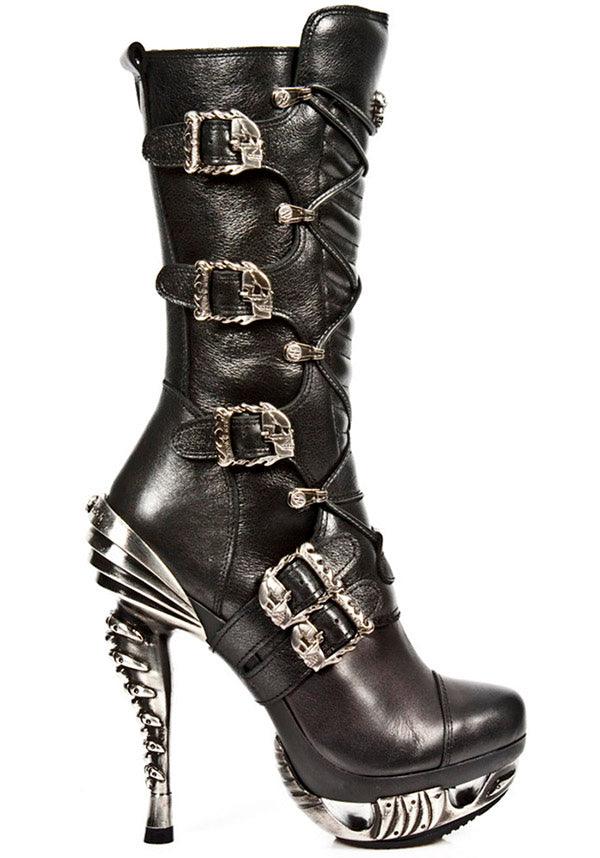 M-MAG006-S1 | PLATFORM BOOTS [PREORDER] - Beserk - all, black, boot, boots, boots [preorder], clickfrenzy15-2023, dec21, discountapp, fp, goth, gothic, heel, heeled, heels [preorder], labelpreorder, leather, new rock, nrpo, platform, platforms, preorder, shoe, shoes
