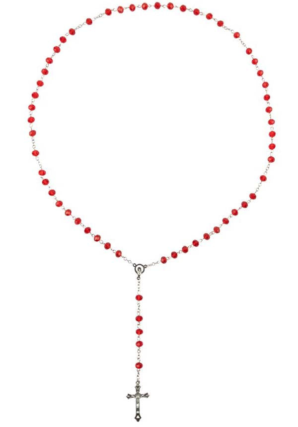 Red Rosary Beads | NECKLACE