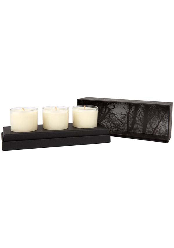 The Woods | TRIPTYCH CANDLE GIFT SET - Beserk - all, black, black and white, candle, candles, discountapp, fp, gift, gift idea, gift ideas, gifts, googleshopping, goth, goth homeware, goth homewares, gothic, gothic gifts, gothic homeware, gothic homewares, home, homeware, homewares, labelvegan, may23, mens gift, mens gifts, mens valentines gifts, NOZMQS5FHPJJ00000006, R090523, scent, scented, scented candle, spooky, spooky tree, valentines gifts, vegan, wood