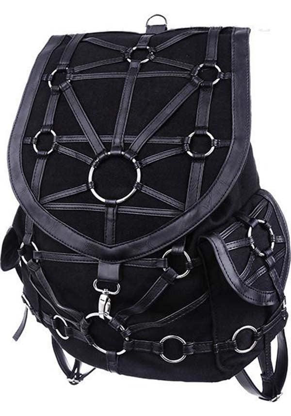 O-Ring | BACKPACK - Beserk - accessories, all, backpack, bag, black, clickfrenzy15-2023, discountapp, fetish, fp, goth, gothic, gothic accessories, handbags and purses, labelvegan, mens, mens accessories, post apocalyptic, vegan