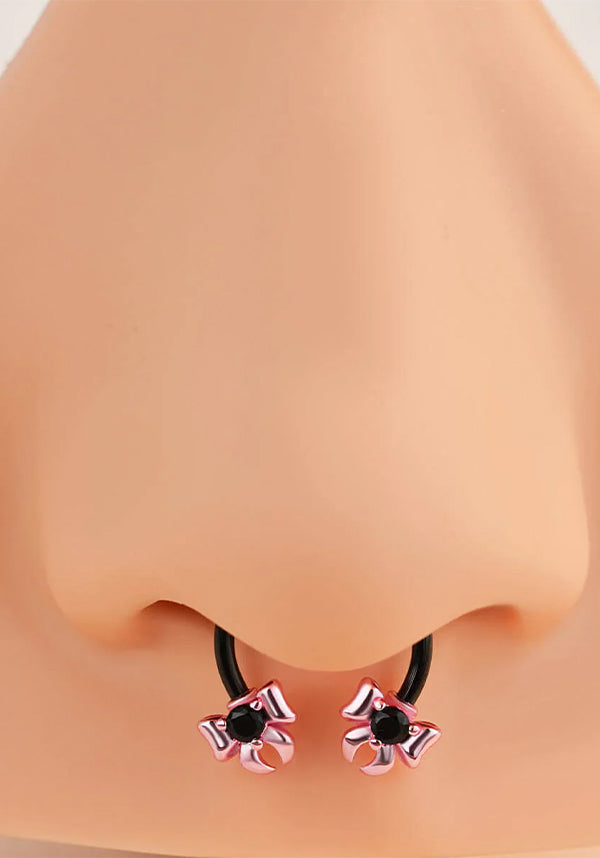 Oufer Pink Bow [Black] - Back