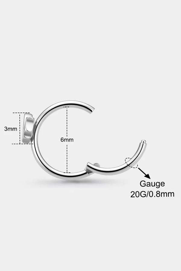 Polished Bat Segment Nostril | RING