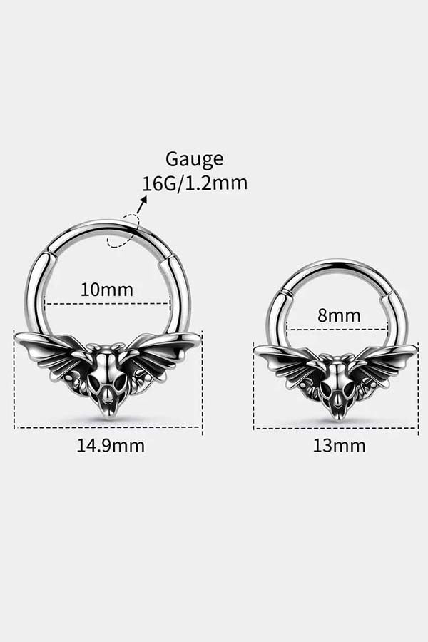 Skull Moth Segment Septum | RING [8mm]