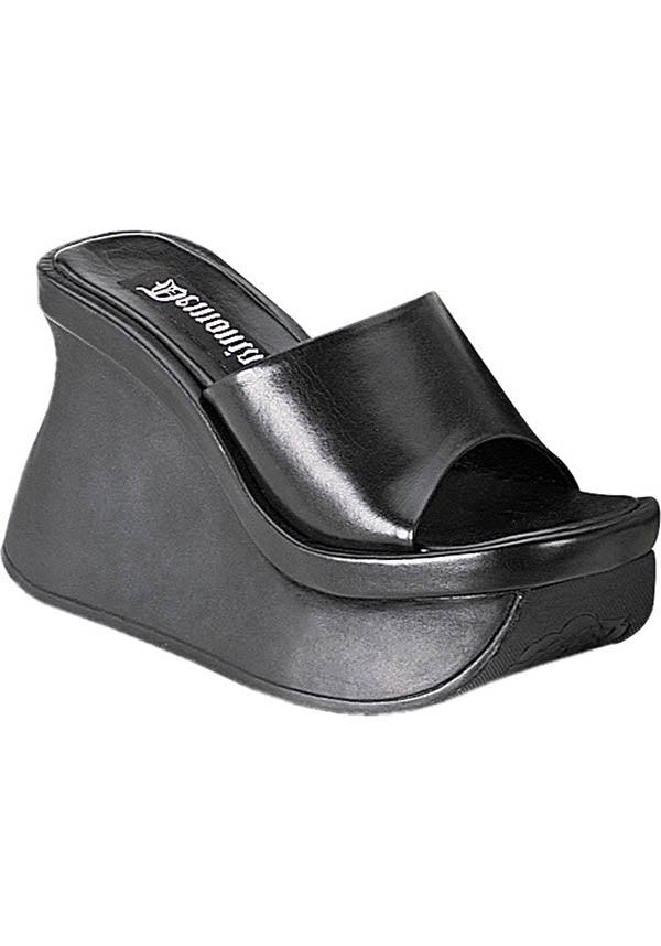 PACE-01 [Black] | PLATFORMS [PREORDER] - Beserk - all, black, clickfrenzy15-2023, demonia, demonia shoes, discountapp, fp, goth, gothic, labelpreorder, labelvegan, platforms, platforms [preorder], pleaserimageupdated, pool slides and slip ons, ppo, preorder, sandals, shoes, vegan, wedge, wedges