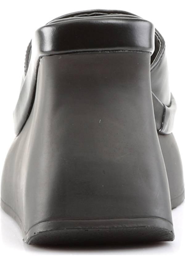 PACE-01 [Black] | PLATFORMS [PREORDER] - Beserk - all, black, clickfrenzy15-2023, demonia, demonia shoes, discountapp, fp, goth, gothic, labelpreorder, labelvegan, platforms, platforms [preorder], pleaserimageupdated, pool slides and slip ons, ppo, preorder, sandals, shoes, vegan, wedge, wedges