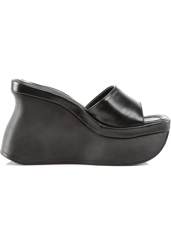 PACE-01 [Black] | PLATFORMS [PREORDER] - Beserk - all, black, clickfrenzy15-2023, demonia, demonia shoes, discountapp, fp, goth, gothic, labelpreorder, labelvegan, platforms, platforms [preorder], pleaserimageupdated, pool slides and slip ons, ppo, preorder, sandals, shoes, vegan, wedge, wedges