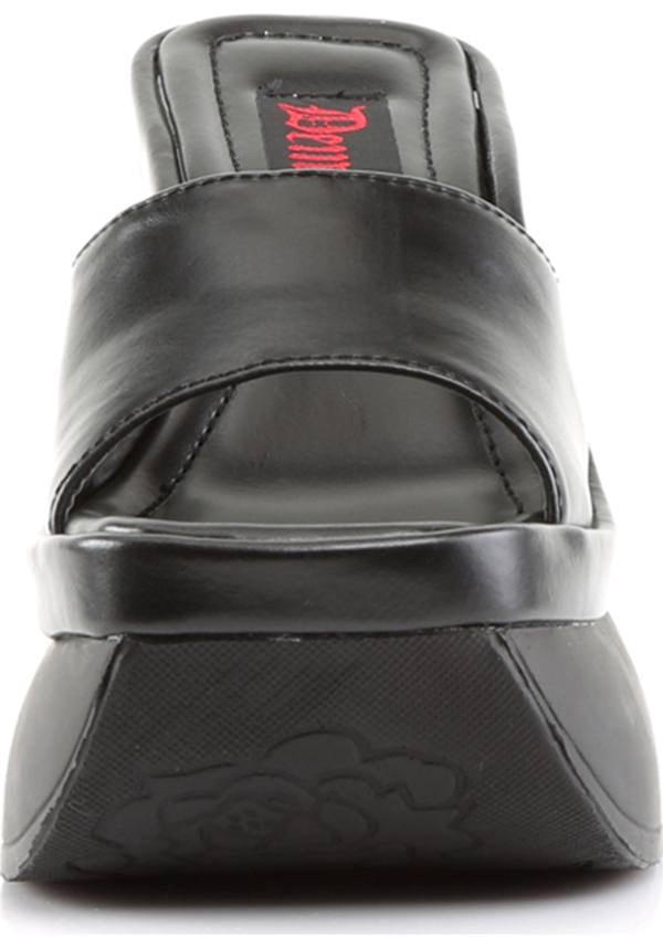 PACE-01 [Black] | PLATFORMS [PREORDER] - Beserk - all, black, clickfrenzy15-2023, demonia, demonia shoes, discountapp, fp, goth, gothic, labelpreorder, labelvegan, platforms, platforms [preorder], pleaserimageupdated, pool slides and slip ons, ppo, preorder, sandals, shoes, vegan, wedge, wedges