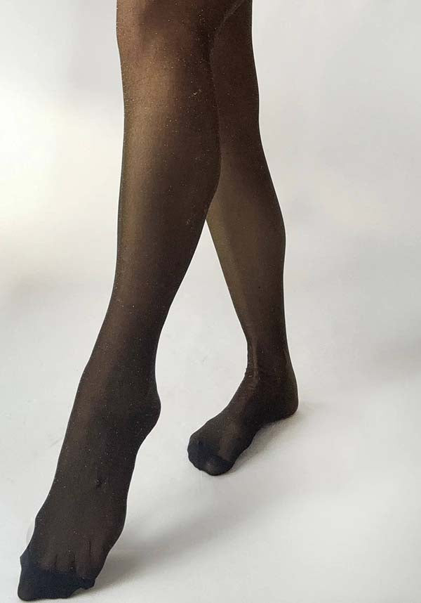 All Over Glitter [Gold] Curvy | TIGHTS