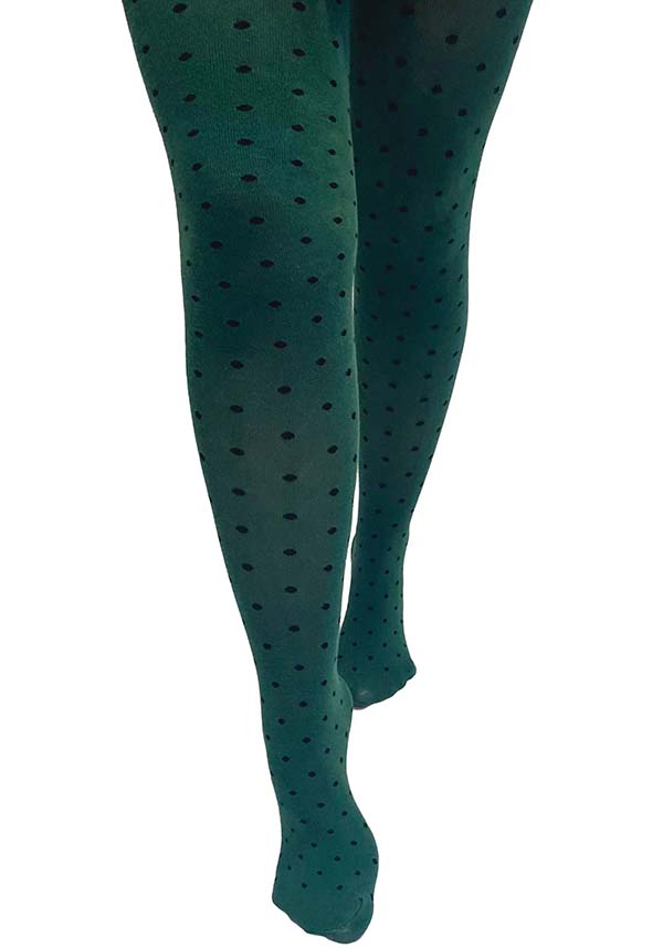 Bamboo Spot [Green] | TIGHTS