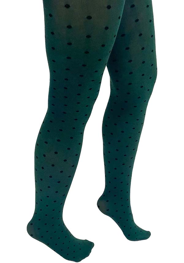 Bamboo Spot [Green] | TIGHTS