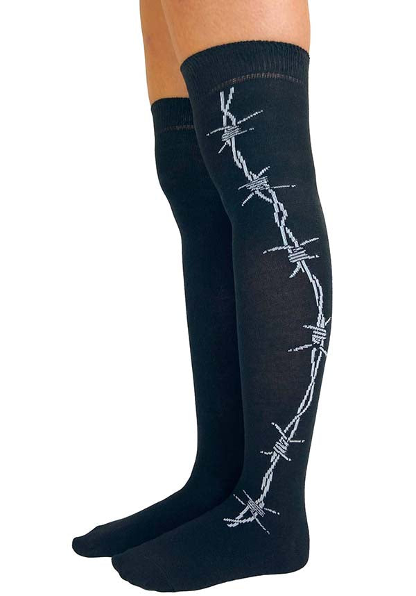 Barbed Wire | OVER THE KNEE SOCKS