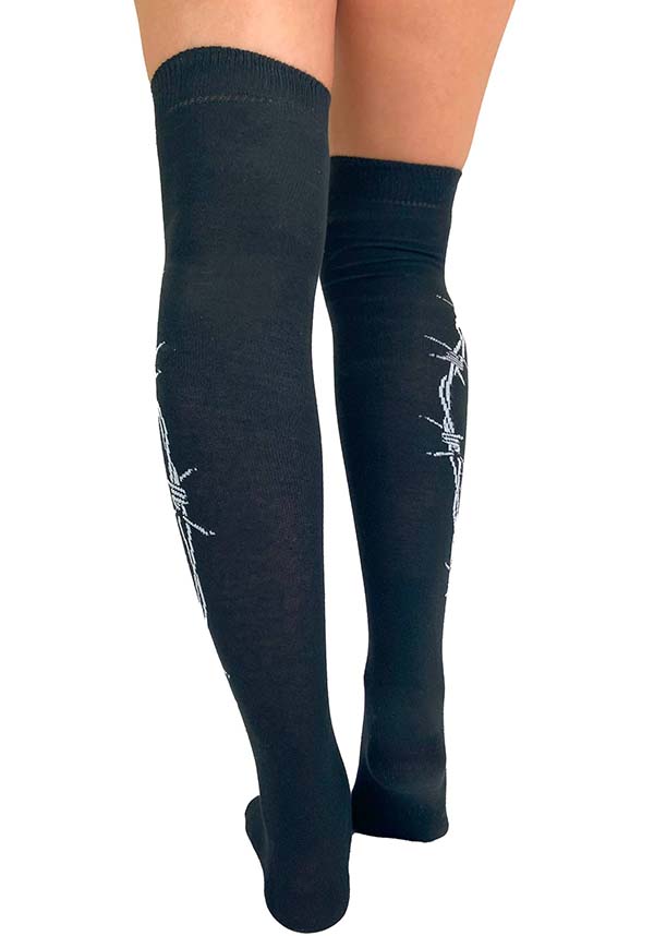 Barbed Wire | OVER THE KNEE SOCKS
