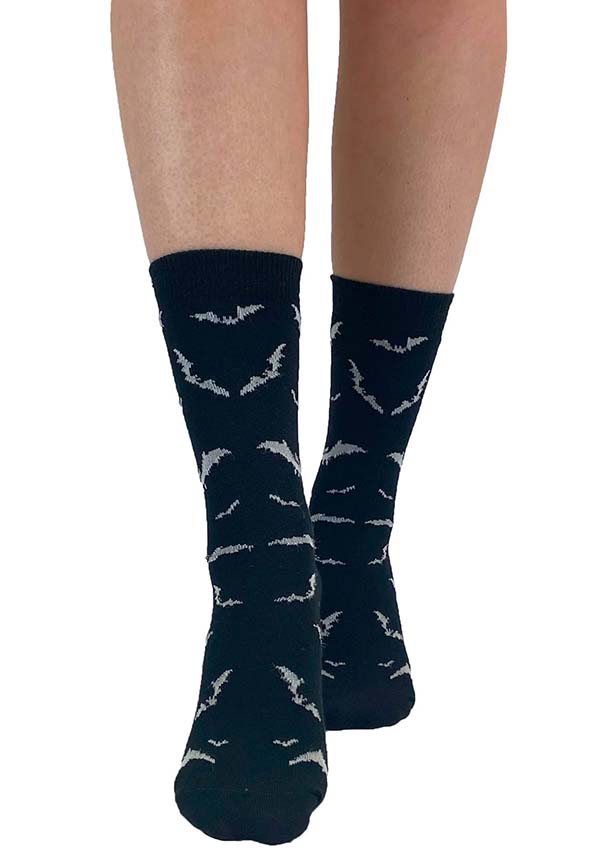 Bats Knitted | CREW SOCKS