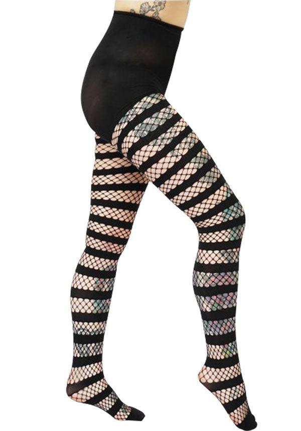 Fishnet Stripe | OPAQUE TIGHTS - Beserk - all, all clothing, all ladies, all ladies clothing, aug21, black, clickfrenzy15-2023, clothing, costume, derby, derby hosiery, discountapp, edgy, fishnet, fp, goth, gothic, hosiery, hosiery and socks, ladies, ladies clothing, legging, leggings, pamela mann, pantyhose, punk, stockings, stripe, striped, stripes, stripey, tights, winter, winter clothing
