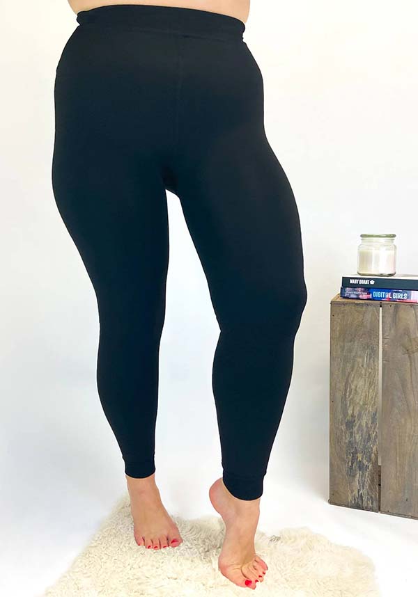 Fleece Lined | [CURVY] FOOTLESS TIGHTS