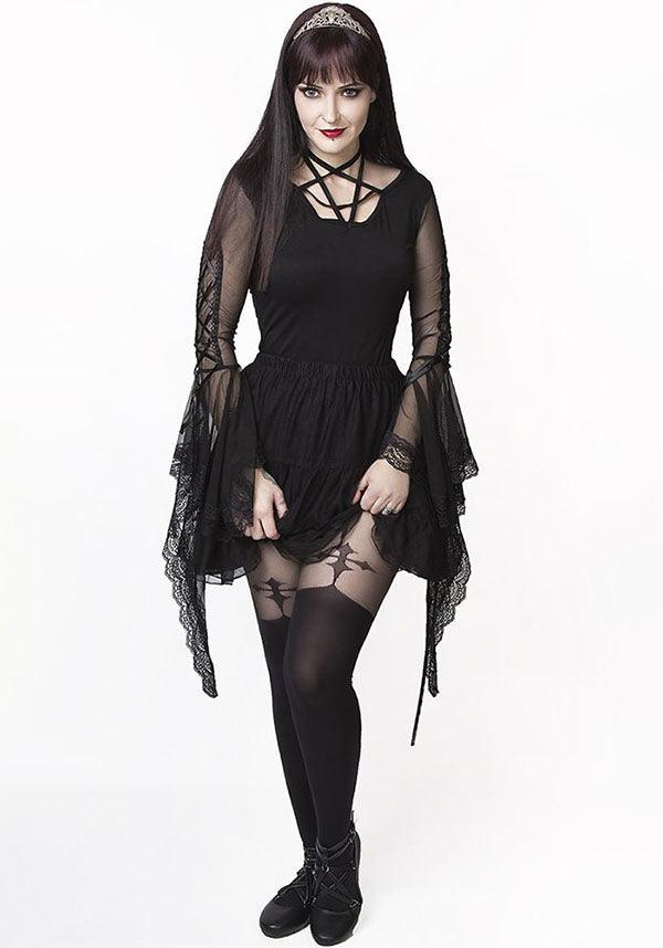 Gothic Cross [Black] | SUSPENDER TIGHTS - Beserk - all, all clothing, all ladies, all ladies clothing, clickfrenzy15-2023, cross, discountapp, edgy, fp, goth, gothic, halloween, halloween costume, hosiery, hosiery and socks, ladies, ladies clothing, leggings, nov20, pamela mann, pantyhose, plus size, repriced100523, stockings, tights, women