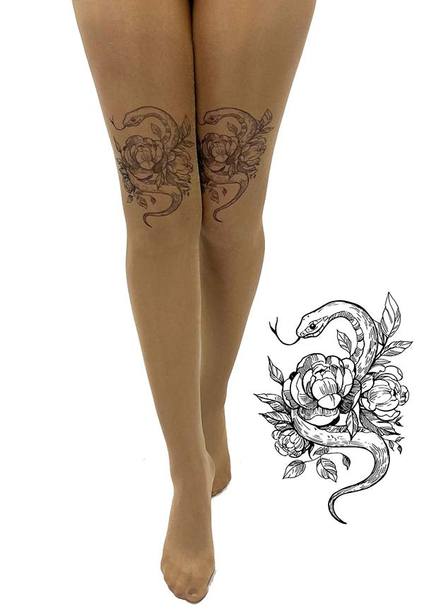 Pamela Mann - Snake Tattoo Printed Tights - Buy Online Australia