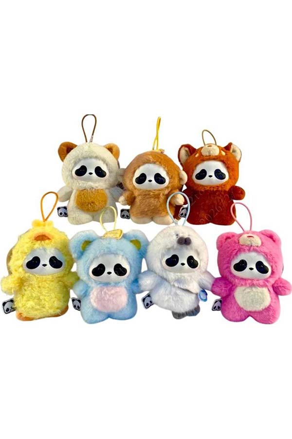 Panda Roll The Zoo In Hands | PLUSH KEYCHAIN [BLIND BOX]