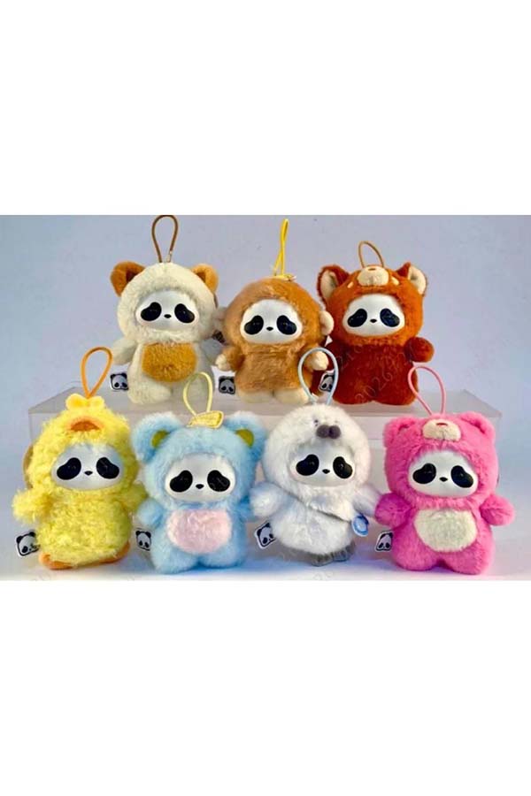 Panda Roll The Zoo In Hands | PLUSH KEYCHAIN [BLIND BOX]