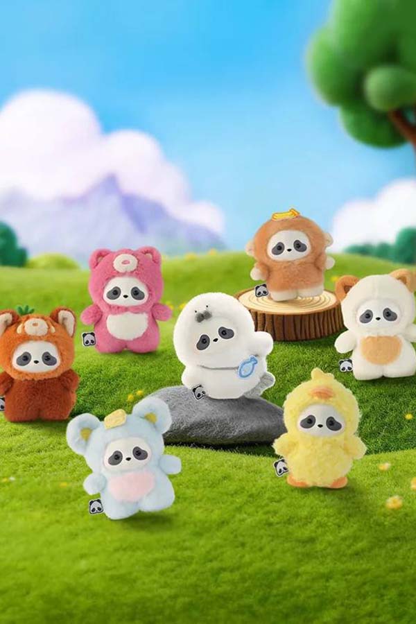 Panda Roll The Zoo In Hands | PLUSH KEYCHAIN [BLIND BOX]