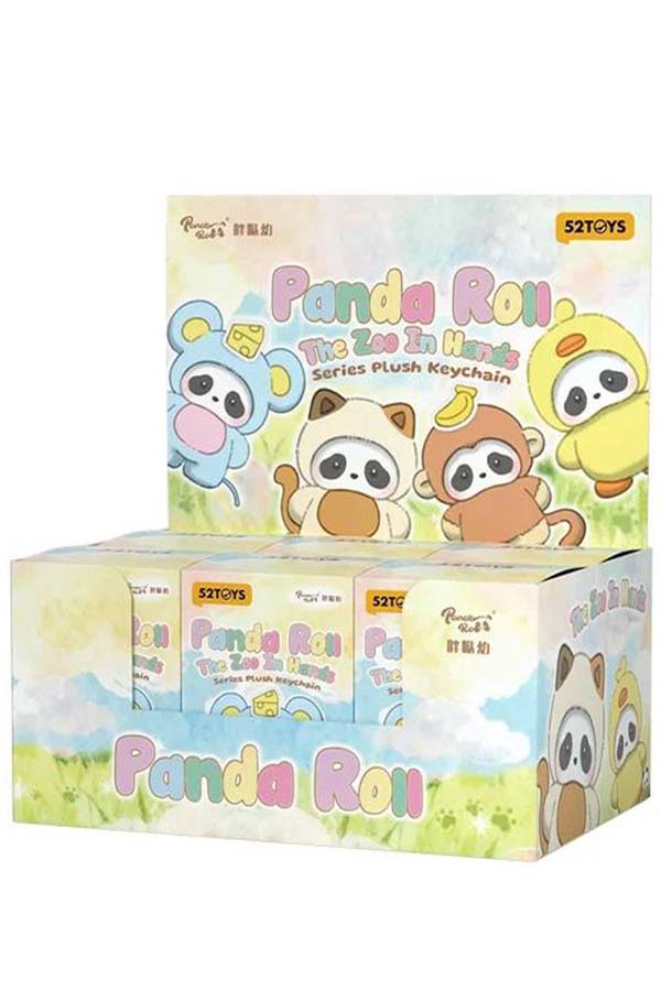 Panda Roll The Zoo In Hands | PLUSH KEYCHAIN [BLIND BOX]