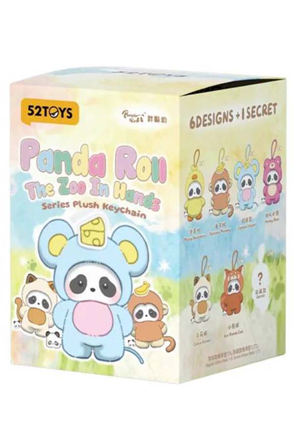 Panda Roll The Zoo In Hands | PLUSH KEYCHAIN [BLIND BOX]