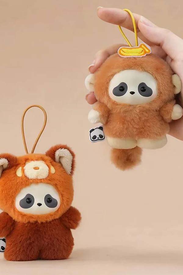 Panda Roll The Zoo In Hands | PLUSH KEYCHAIN [BLIND BOX]